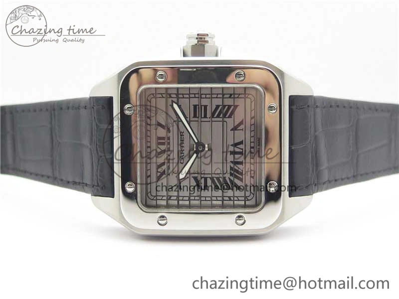 Santos WM505914 45mm SS WWF Maker 3 Dial with Display Caseback On Black Leather Strap A2824