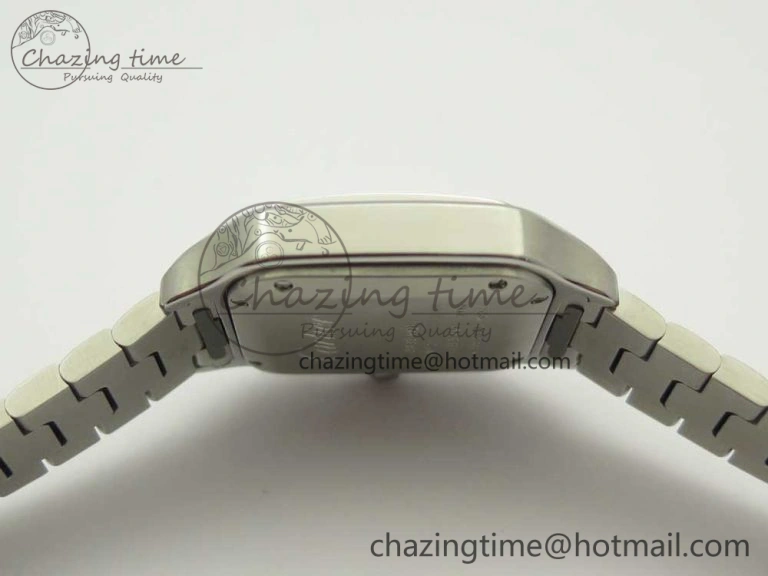 Santos de Cartier 35mm 2018 GF 1:1 Best Edition White Dial on SS SmartLinks Bracelet MIYOTA 9015 (Free Leather)