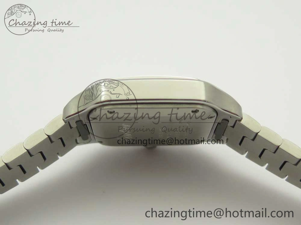 Santos de Cartier 35mm 2018 GF 1:1 Best Edition White Dial on SS SmartLinks Bracelet MIYOTA 9015 (Free Leather)