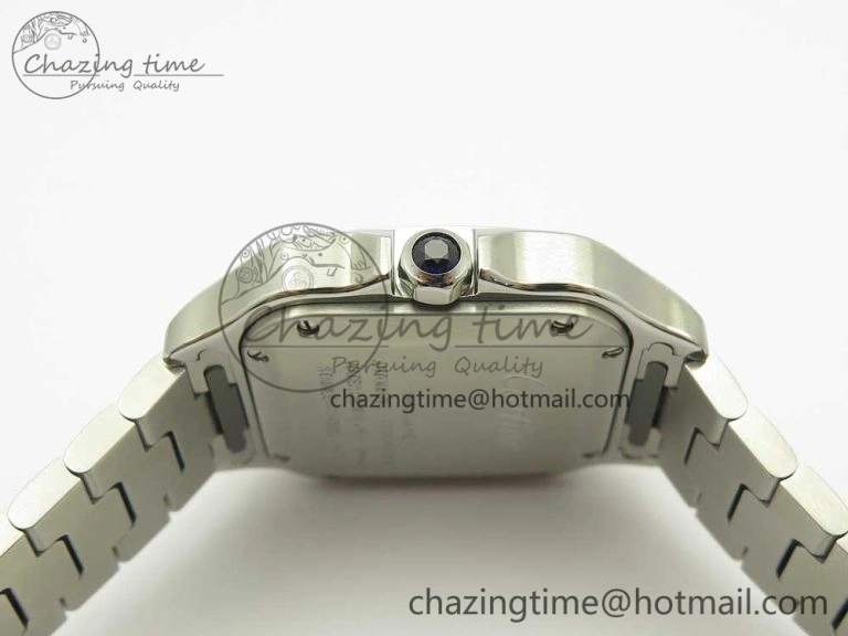 Santos de Cartier 35mm 2018 GF 1:1 Best Edition White Dial on SS SmartLinks Bracelet MIYOTA 9015 (Free Leather)