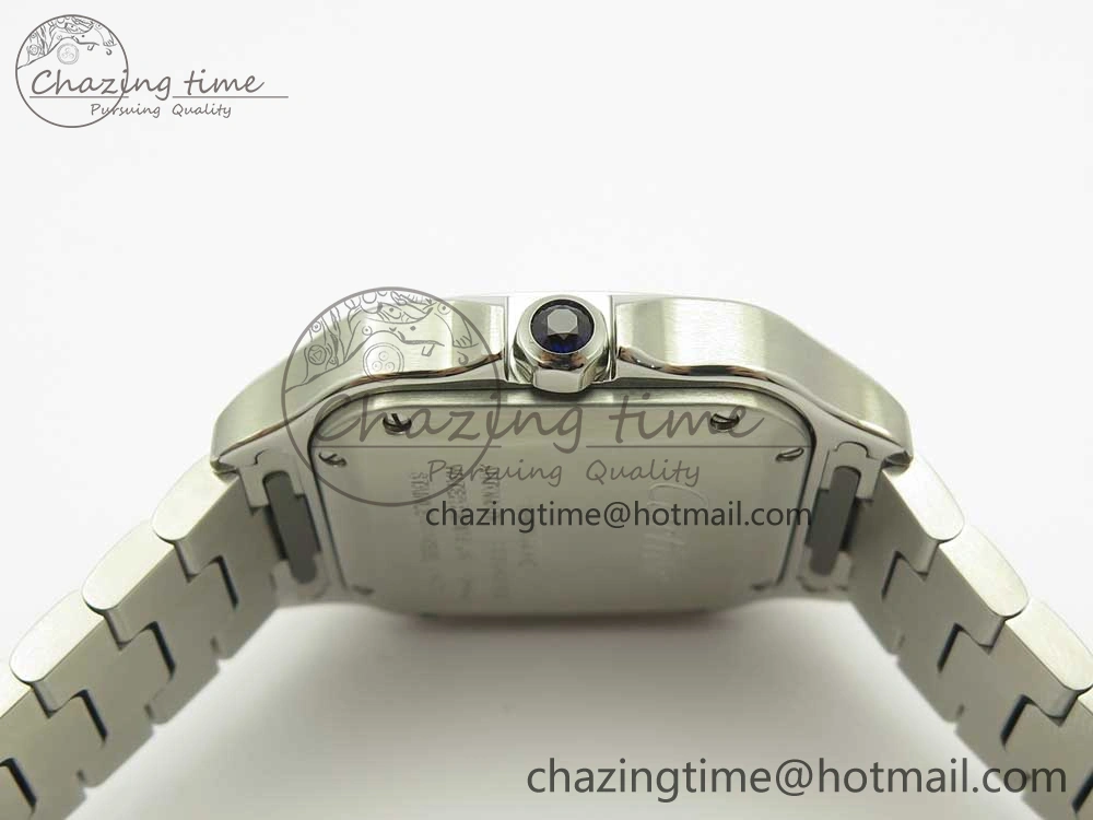 Santos de Cartier 35mm 2018 GF 1:1 Best Edition White Dial on SS SmartLinks Bracelet MIYOTA 9015 (Free Leather)