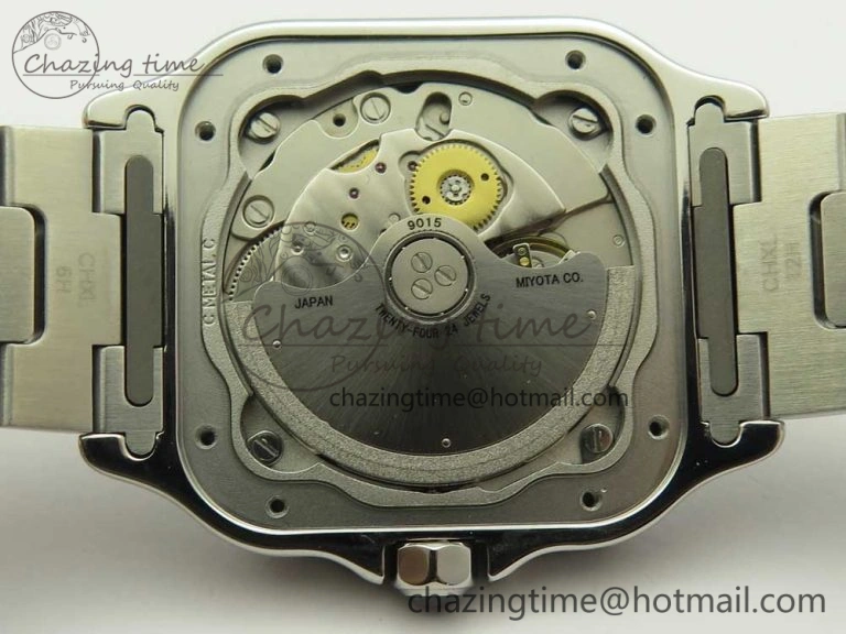 Santos de Cartier 35mm 2018 GF 1:1 Best Edition White Dial on SS SmartLinks Bracelet MIYOTA 9015 (Free Leather)