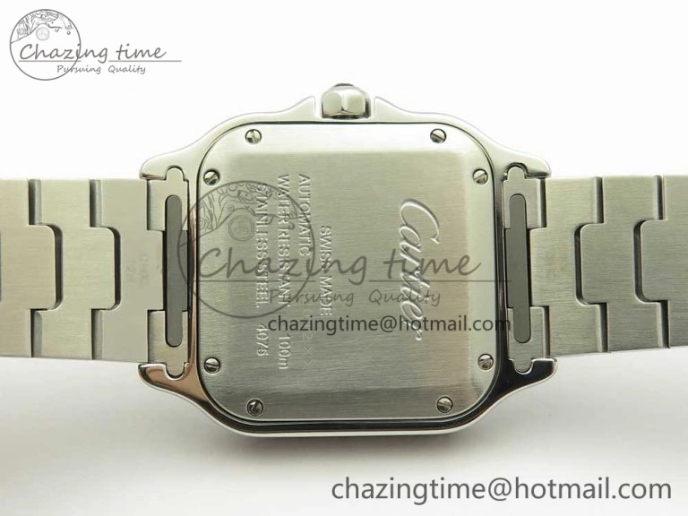 Santos de Cartier 35mm 2018 GF 1:1 Best Edition White Dial on SS SmartLinks Bracelet MIYOTA 9015 (Free Leather)