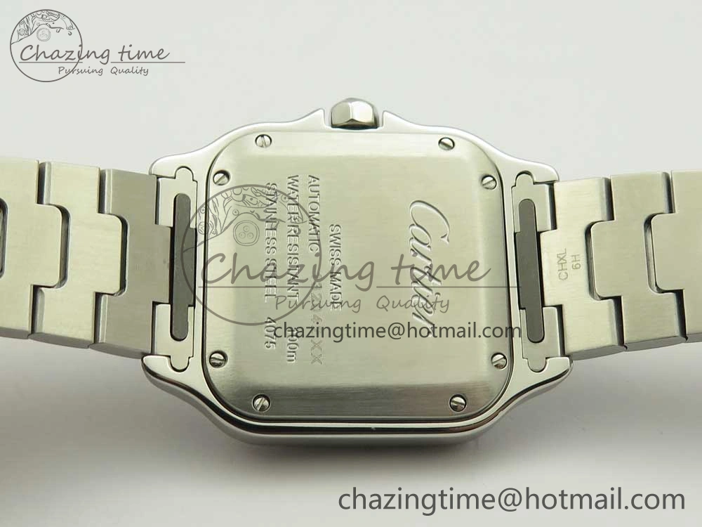 Santos de Cartier 35mm 2018 GF 1:1 Best Edition White Dial on SS SmartLinks Bracelet MIYOTA 9015 (Free Leather)