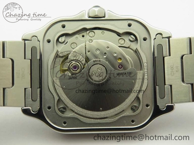 Santos de Cartier 35mm 2018 GF 1:1 Best Edition White Dial on SS SmartLinks Bracelet MIYOTA 9015 (Free Leather)