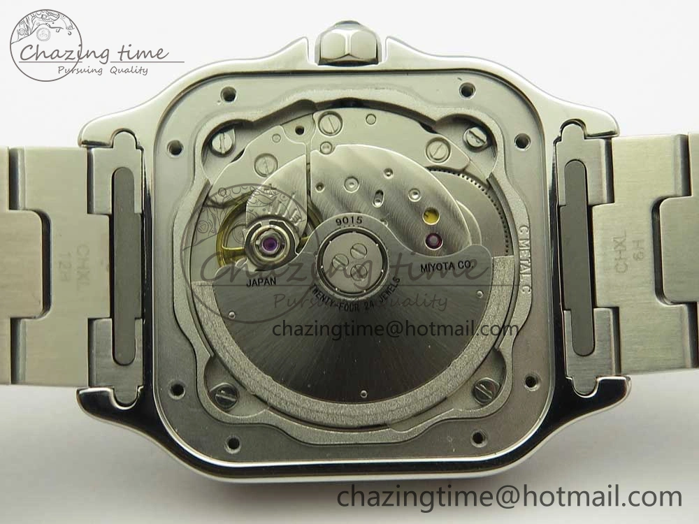 Santos de Cartier 35mm 2018 GF 1:1 Best Edition White Dial on SS SmartLinks Bracelet MIYOTA 9015 (Free Leather)