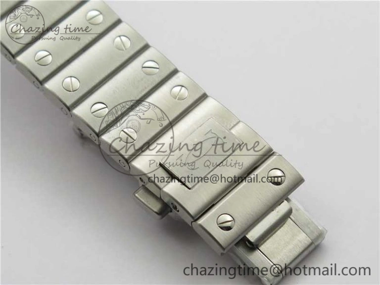 Santos de Cartier 35mm 2018 RXW 1:1 Best Edition White Dial on SS SmartLinks Bracelet MIYOTA 9015
