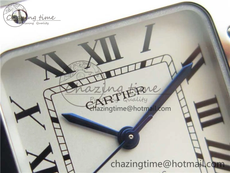 Santos de Cartier 35mm 2018 RXW 1:1 Best Edition White Dial on SS SmartLinks Bracelet MIYOTA 9015