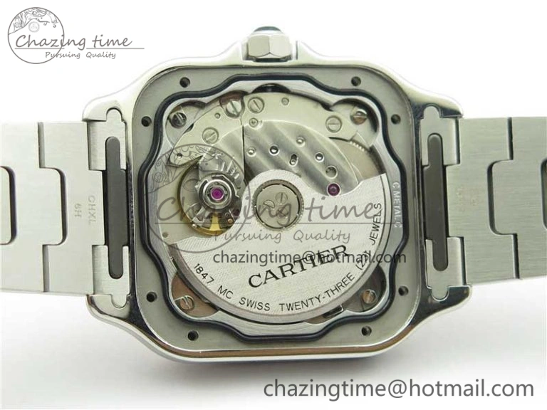 Santos de Cartier 35mm 2018 SS RG RXW 1:1 Best Edition White Dial on SS RG SmartLinks Bracelet MIYOTA 9015