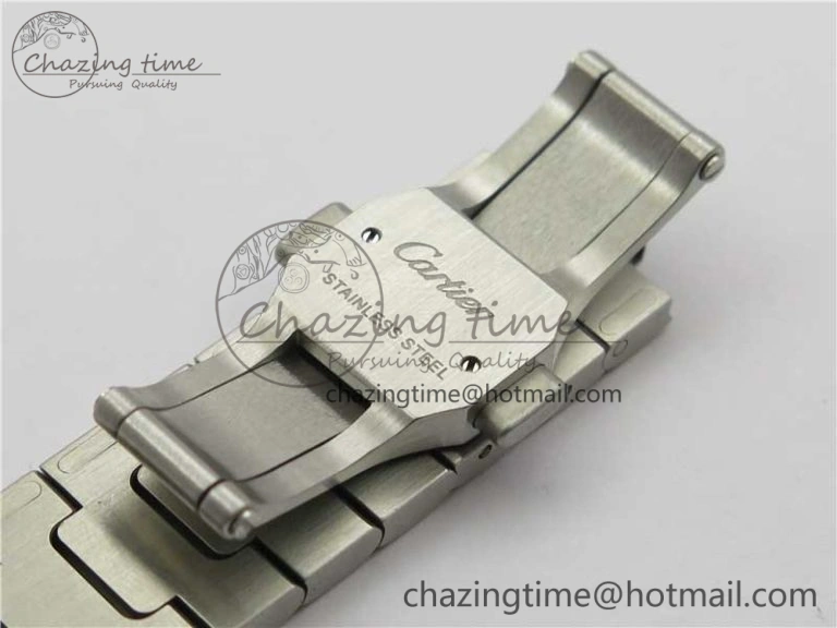 Santos de Cartier 35mm 2018 SS YG RXW 1:1 Best Edition White Dial on SS YG SmartLinks Bracelet MIYOTA 9015