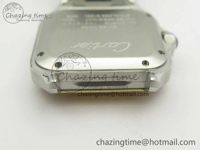 Santos de Cartier 35mm 2018 V6F 1:1 Best Edition White Dial YG Bezel on DeepBrown Leather Strap MIYOTA 9015
