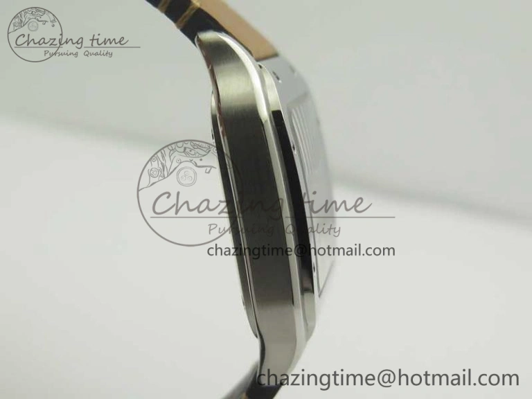 Santos de Cartier 35mm 2018 V6F 1:1 Best Edition White Dial on Brown Leather Strap MIYOTA 9015
