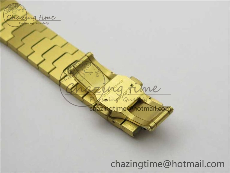 Santos de Cartier 35mm 2018 YG Diamonds Bezel RXW 1:1 Best Edition White Dial on SmartLinks YG Bracelet MIYOTA 9015