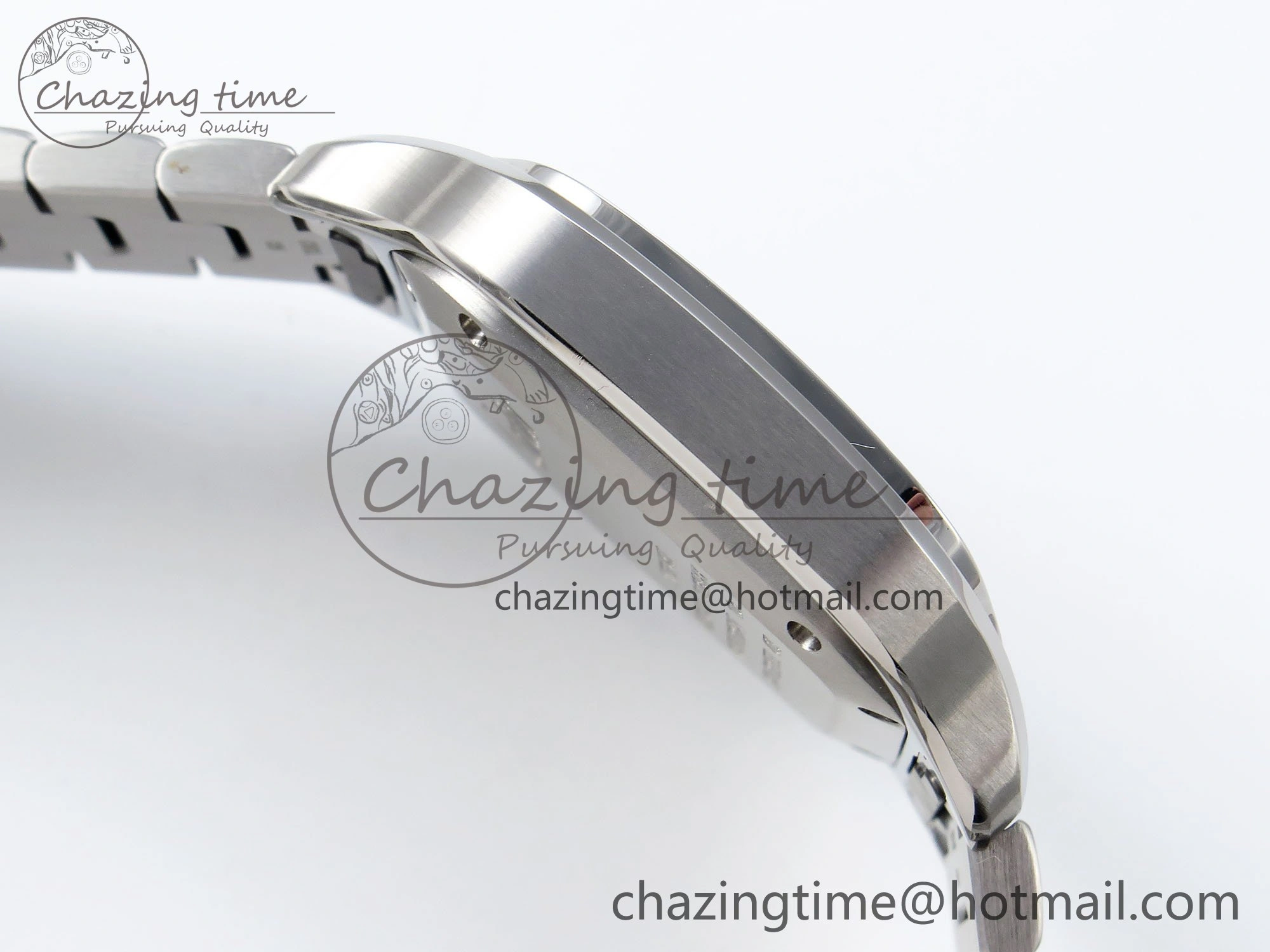 Santos de Cartier 35mm BVF 1:1 Best Edition Green Dial on SS SmartLinks Bracelet MIYOTA 9015
