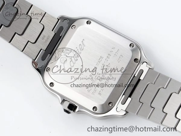Santos de Cartier 35mm BVF 1:1 Best Edition Green Dial on SS SmartLinks Bracelet MIYOTA 9015
