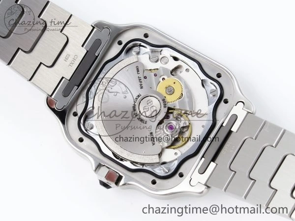 Santos de Cartier 35mm BVF 1:1 Best Edition Green Dial on SS SmartLinks Bracelet MIYOTA 9015