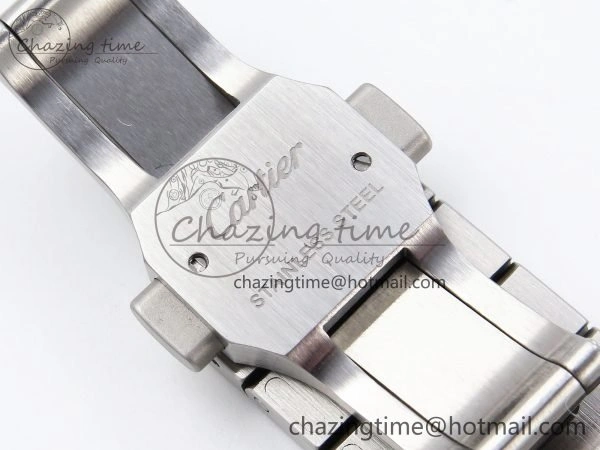 Santos de Cartier 35mm BVF 1:1 Best Edition Green Dial on SS SmartLinks Bracelet MIYOTA 9015