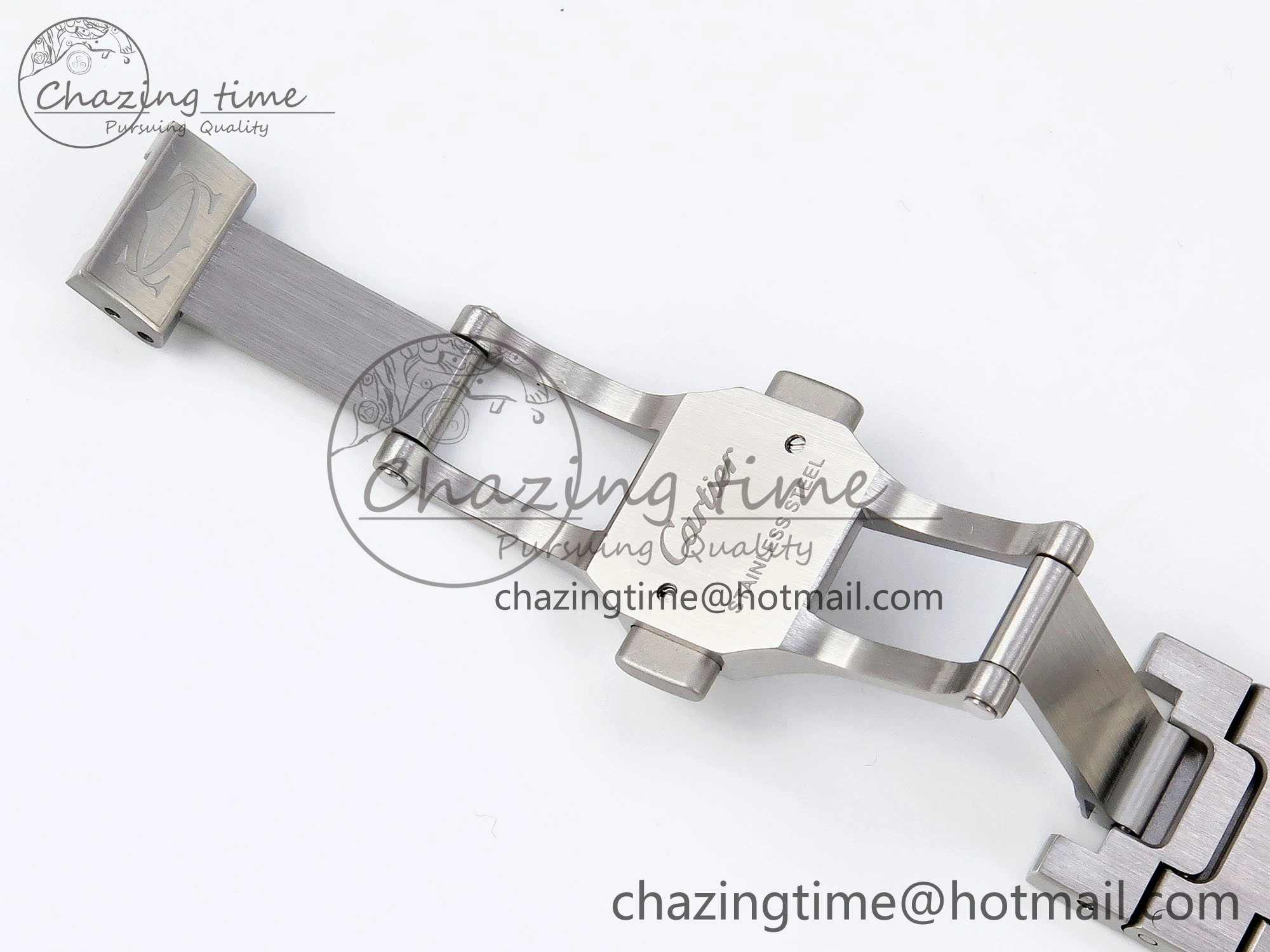 Santos de Cartier 35mm BVF 1:1 Best Edition Green Dial on SS SmartLinks Bracelet MIYOTA 9015