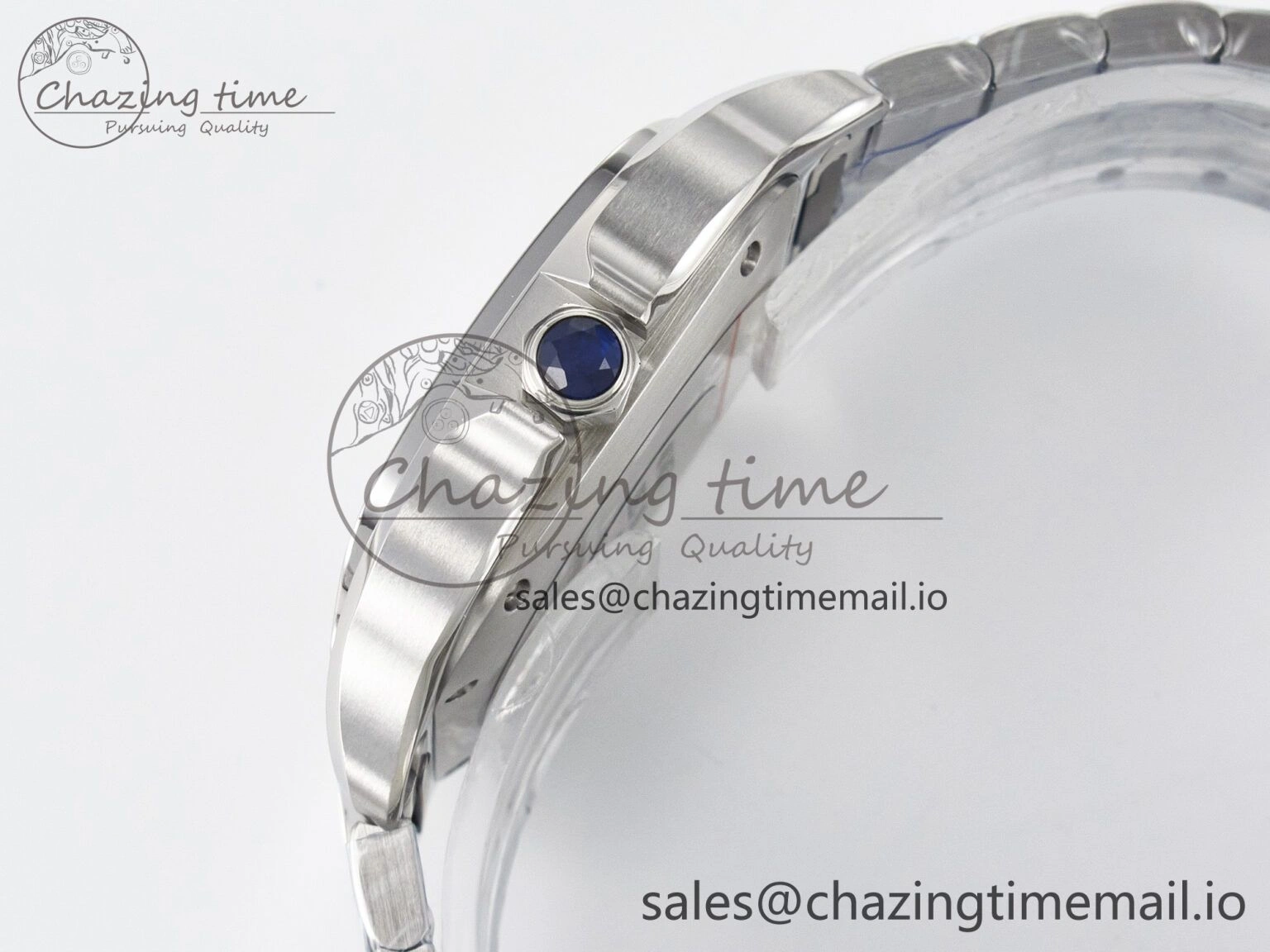 Santos de Cartier 35mm J12F 1:1 Best Edition White Dial on SS SmartLinks Bracelet MIYOTA 9015