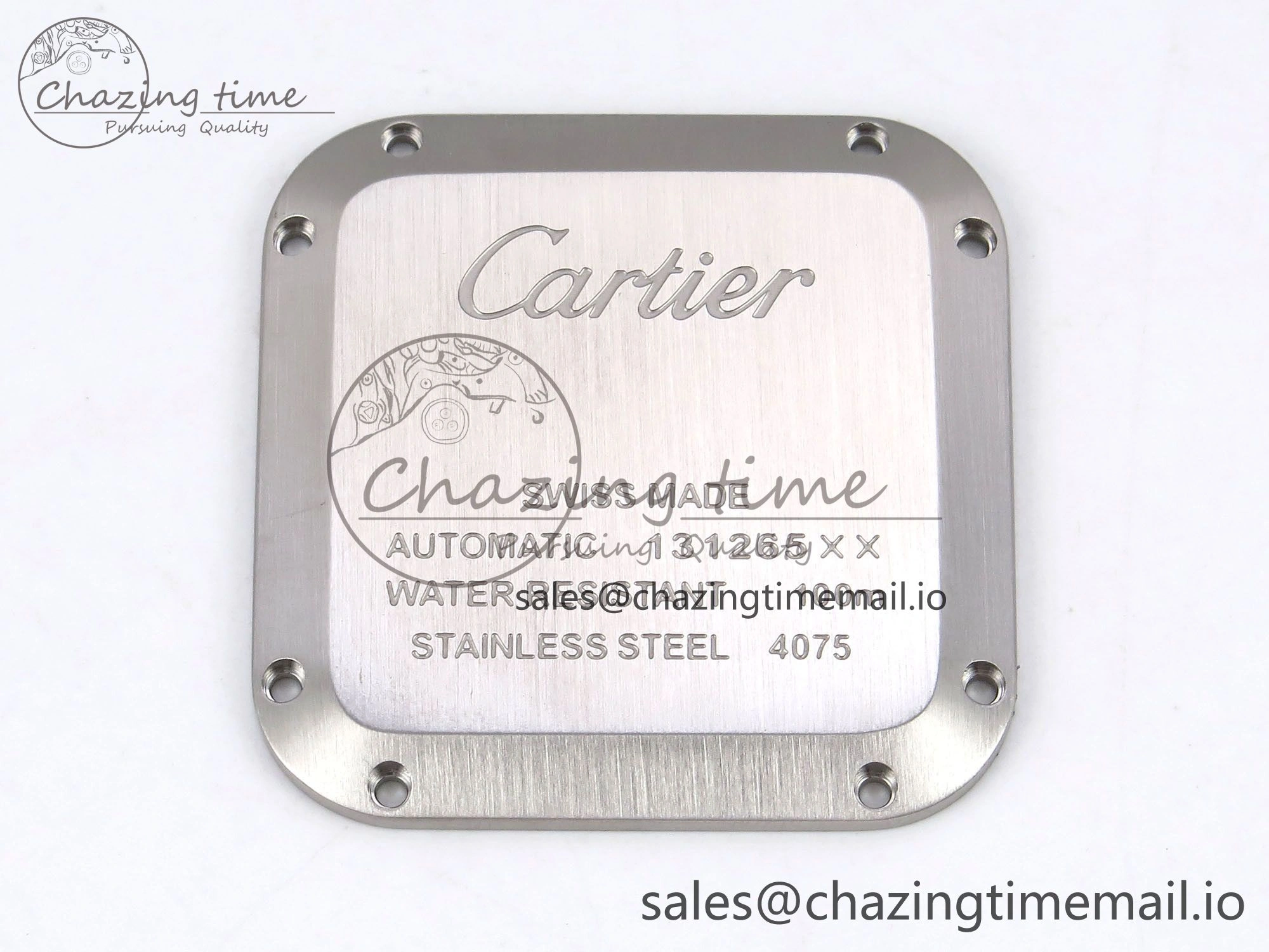 Santos de Cartier 35mm SS AF 1:1 Best Edition Green Dial on SS SmartLinks Bracelet MIYOTA 9015