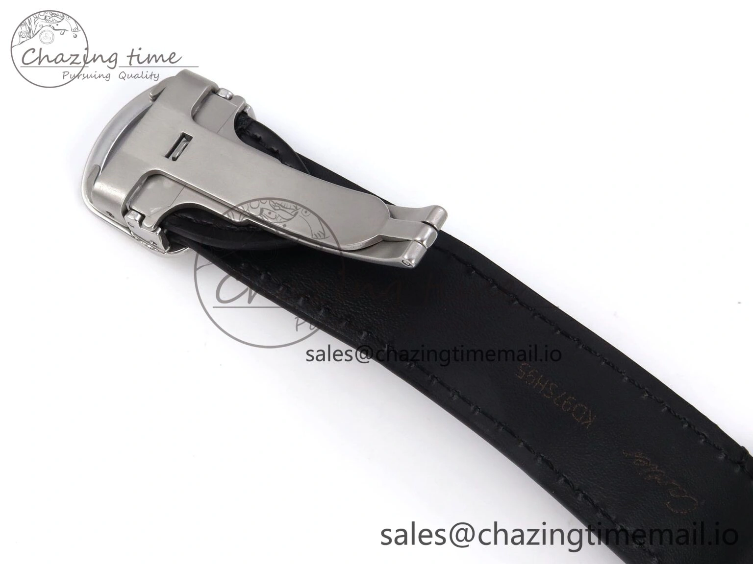 Santos de Cartier 35mm SS AF 1:1 Best Edition White Dial on Black Leather Strap MIYOTA 9015