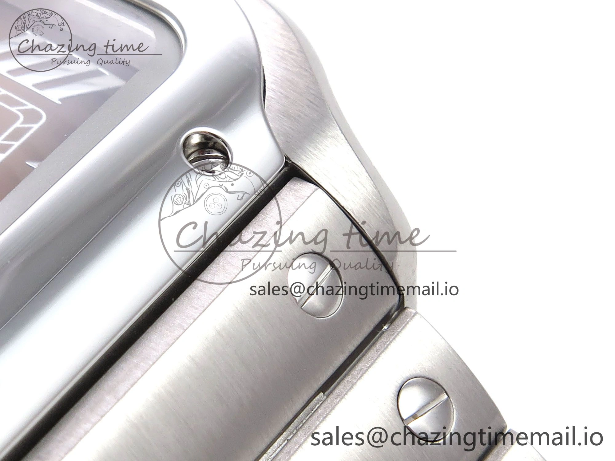 Santos de Cartier 35mm SS BVF 1:1 Best Edition Brown Dial on SS SmartLinks Bracelet MIYOTA 9015 V2