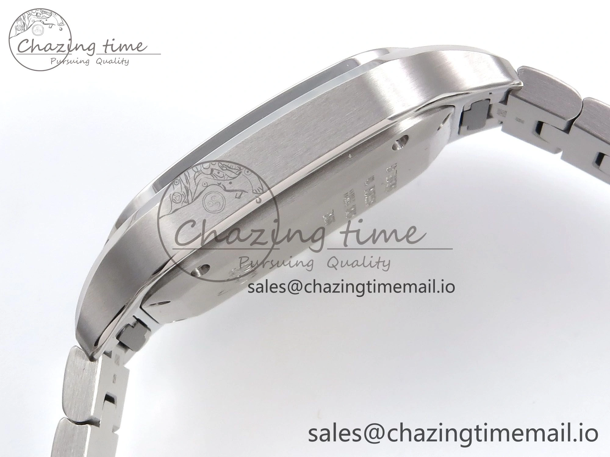 Santos de Cartier 35mm SS BVF 1:1 Best Edition Brown Dial on SS SmartLinks Bracelet MIYOTA 9015 V2