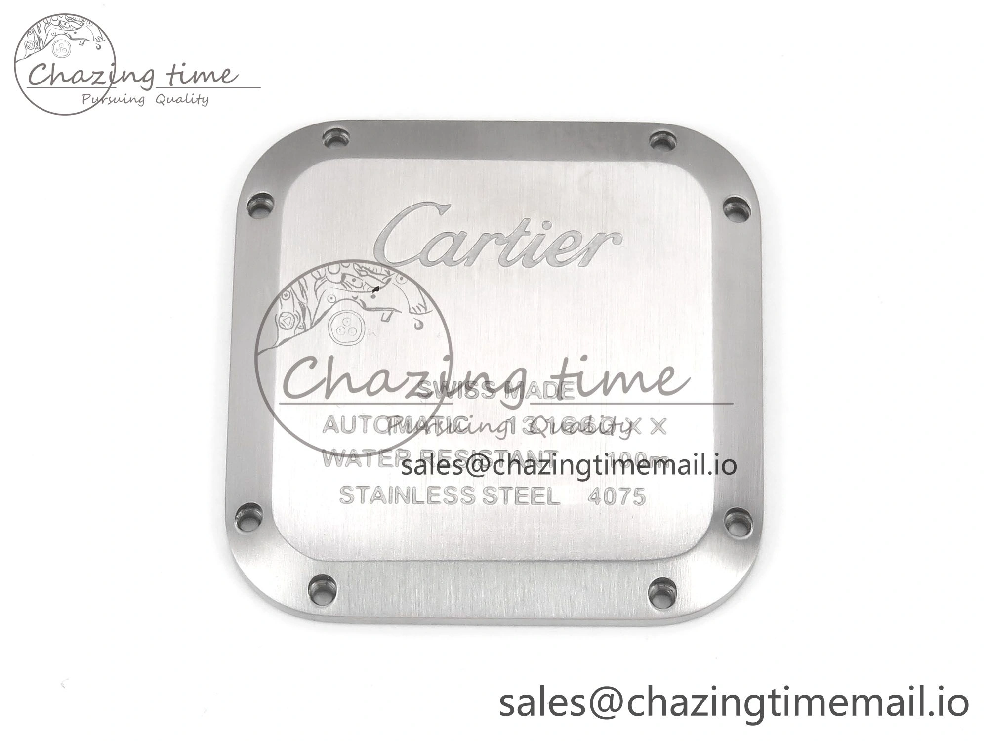 Santos de Cartier 35mm SS BVF 1:1 Best Edition Brown Dial on SS SmartLinks Bracelet MIYOTA 9015 V2