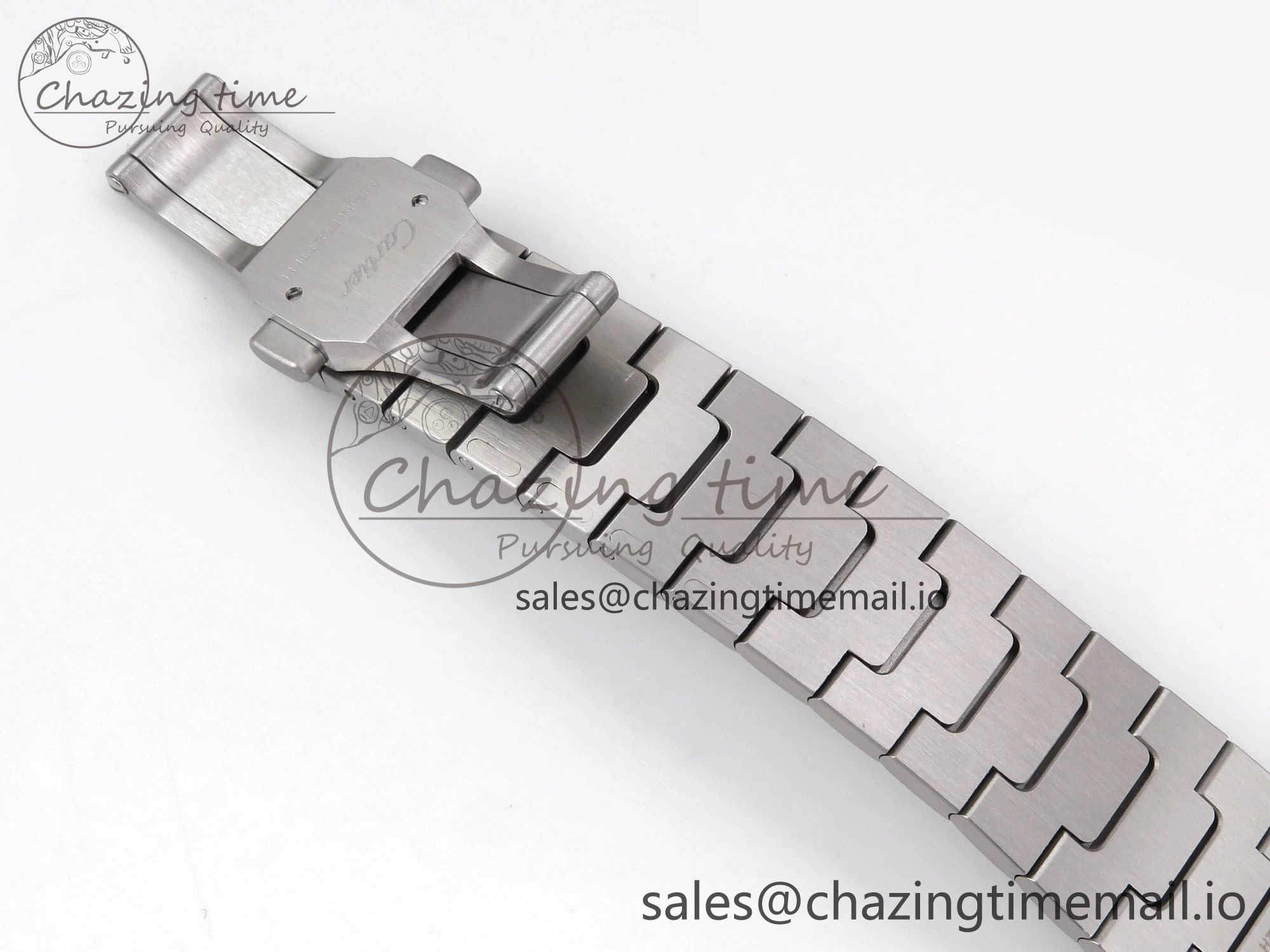 Santos de Cartier 35mm SS BVF 1:1 Best Edition Brown Dial on SS SmartLinks Bracelet MIYOTA 9015 V2