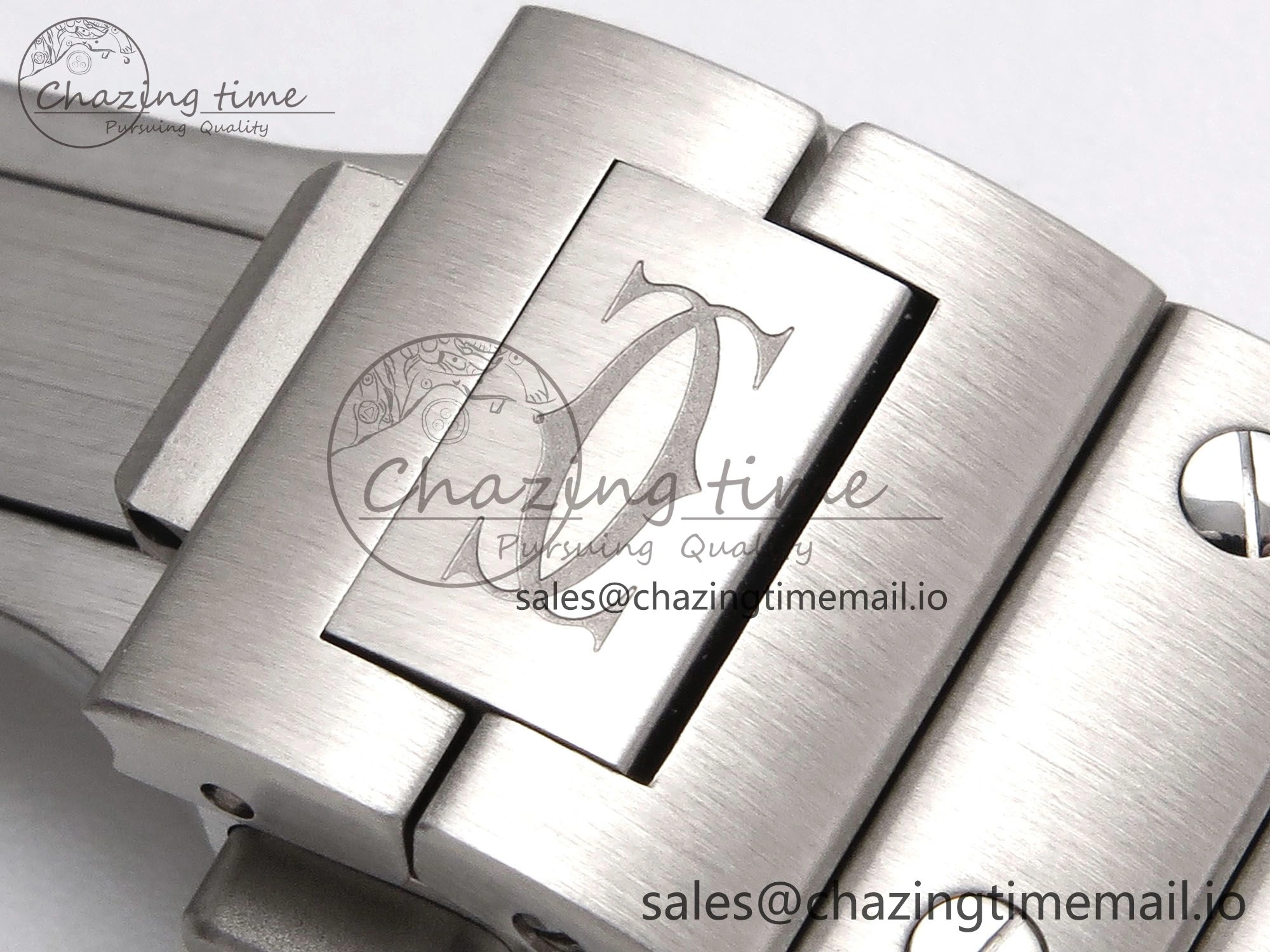 Santos de Cartier 35mm SS BVF 1:1 Best Edition Brown Dial on SS SmartLinks Bracelet MIYOTA 9015 V2