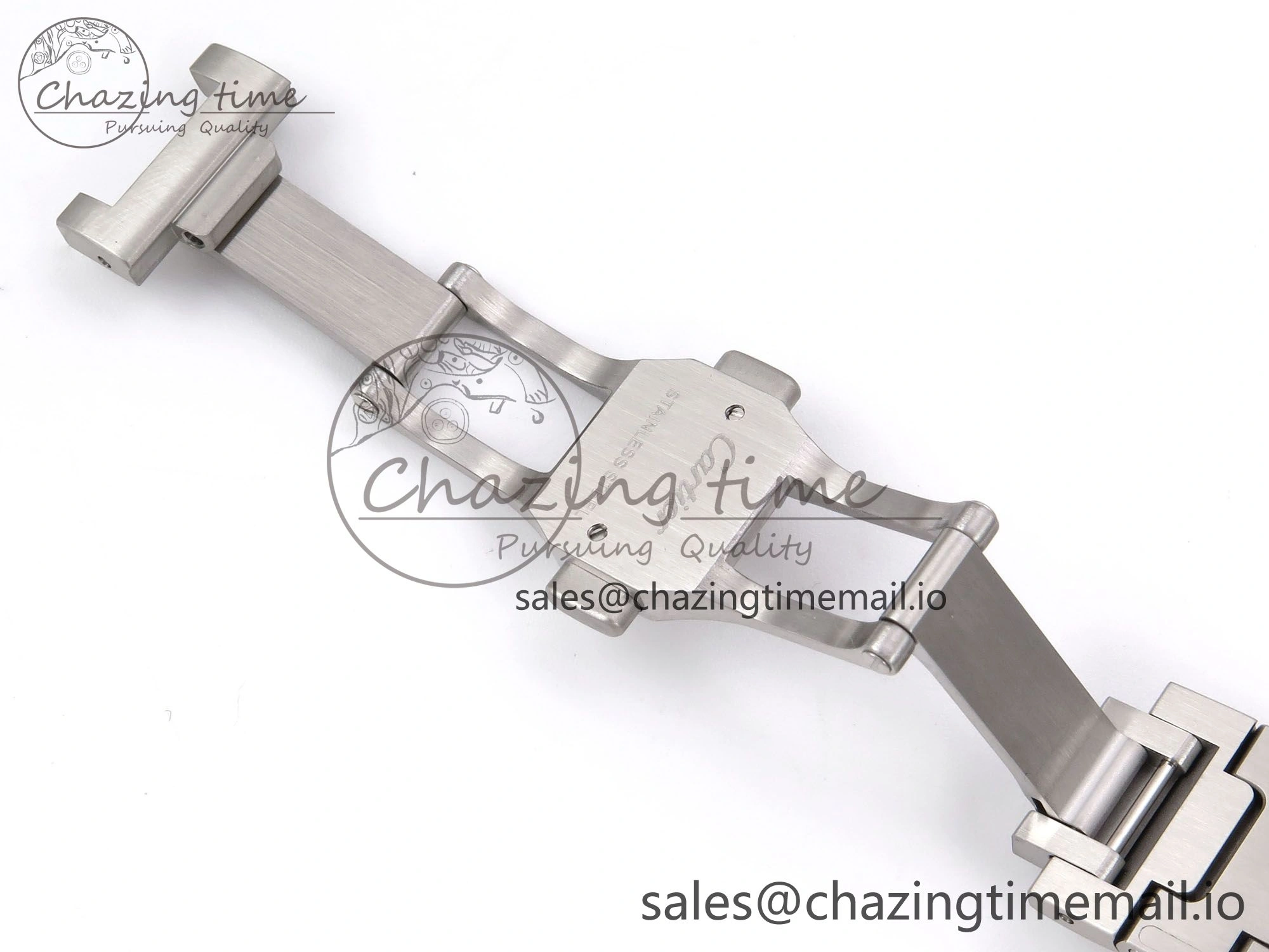 Santos de Cartier 35mm SS BVF 1:1 Best Edition Brown Dial on SS SmartLinks Bracelet MIYOTA 9015 V2
