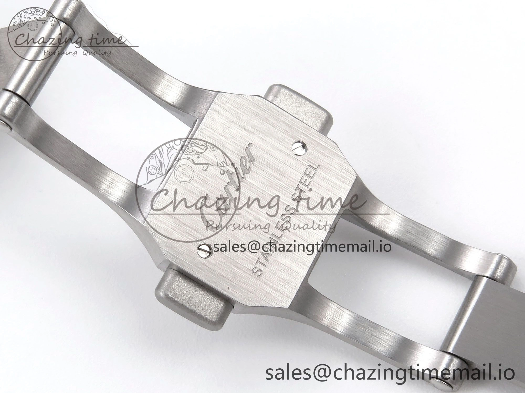 Santos de Cartier 35mm SS BVF 1:1 Best Edition Brown Dial on SS SmartLinks Bracelet MIYOTA 9015 V2