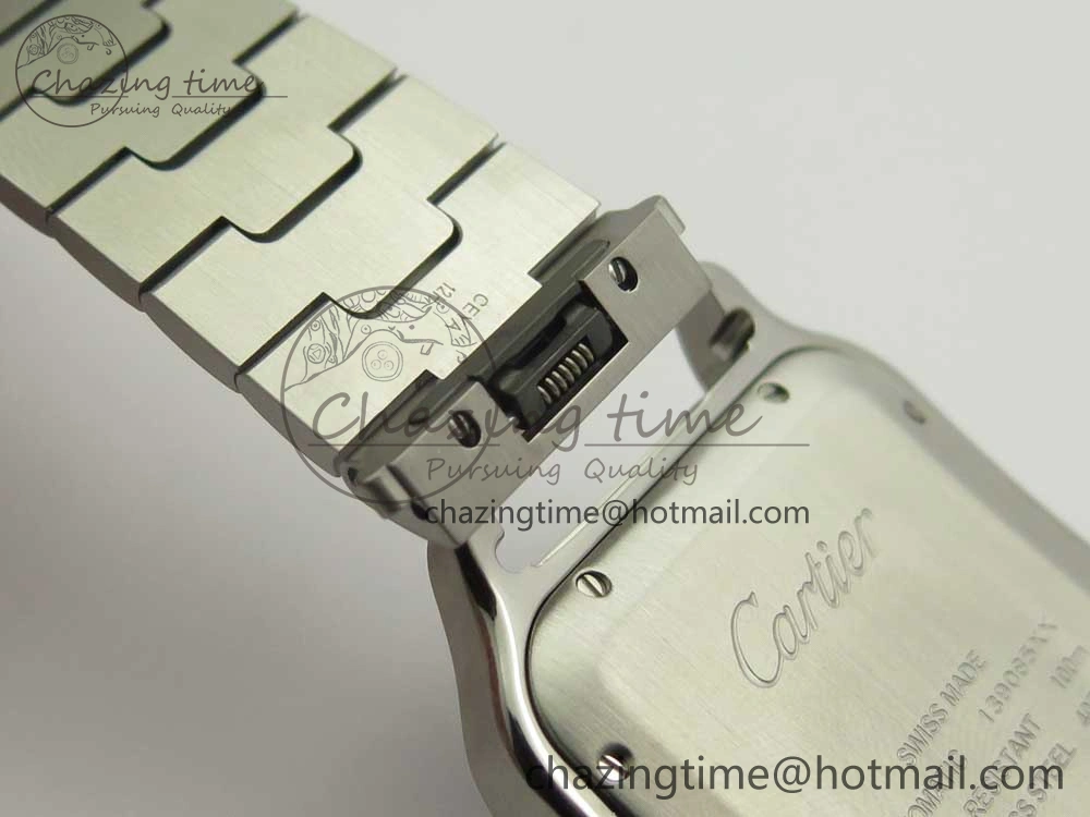 Santos de Cartier 40mm 2018 BVF 1:1 Best Edition Blue Dial on SS SmartLinks Bracelet MIYOTA 9015