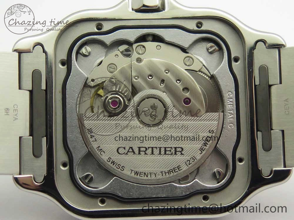 Santos de Cartier 40mm 2018 BVF 1:1 Best Edition Blue Dial on SS SmartLinks Bracelet MIYOTA 9015