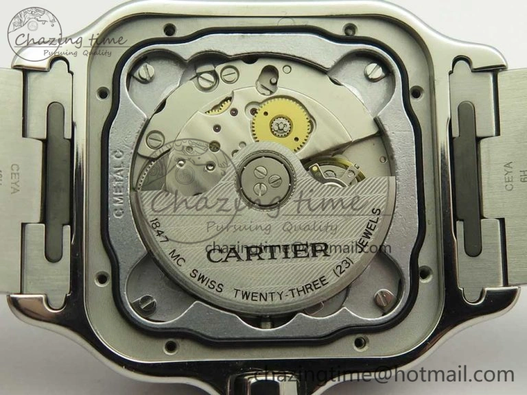 Santos de Cartier 40mm 2018 BVF 1:1 Best Edition Blue Dial on SS SmartLinks Bracelet MIYOTA 9015