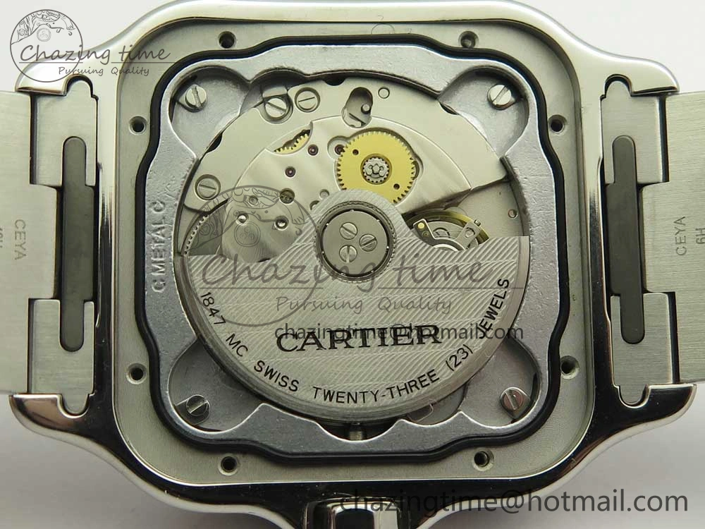 Santos de Cartier 40mm 2018 BVF 1:1 Best Edition Blue Dial on SS SmartLinks Bracelet MIYOTA 9015