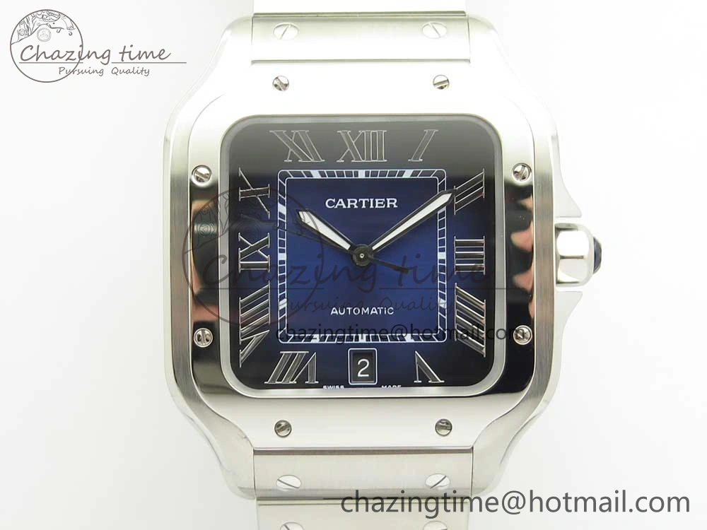 Santos de Cartier 40mm 2018 BVF 1:1 Best Edition Blue Dial on SS SmartLinks Bracelet MIYOTA 9015