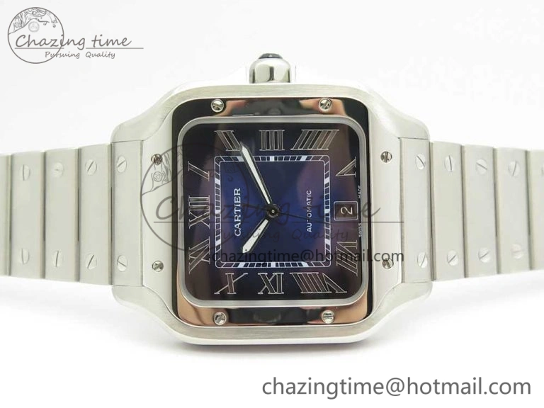 Santos de Cartier 40mm 2018 BVF 1:1 Best Edition Blue Dial on SS SmartLinks Bracelet MIYOTA 9015
