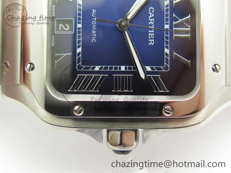 Santos de Cartier 40mm 2018 BVF 1:1 Best Edition Blue Dial on SS SmartLinks Bracelet MIYOTA 9015