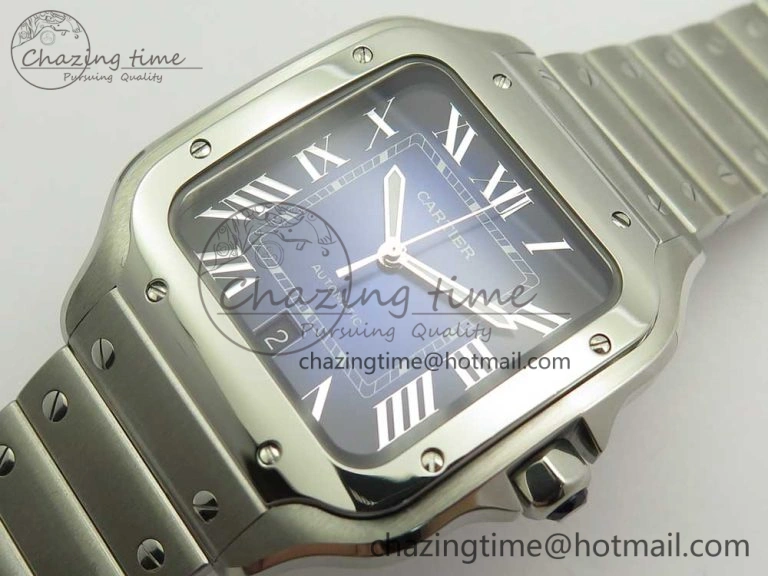 Santos de Cartier 40mm 2018 BVF 1:1 Best Edition Blue Dial on SS SmartLinks Bracelet MIYOTA 9015