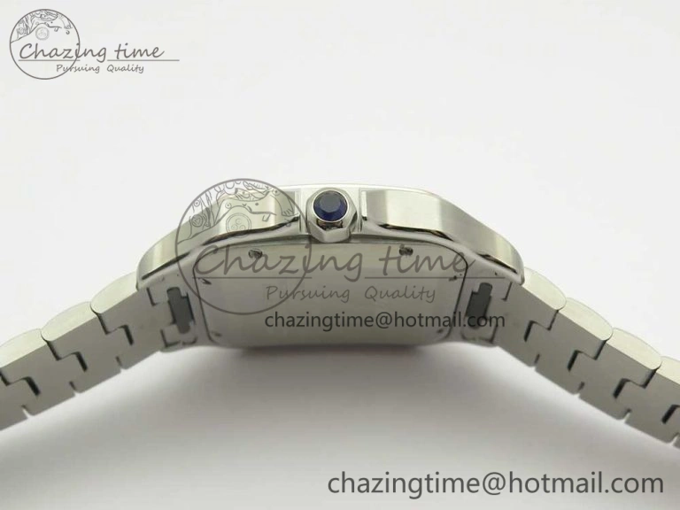 Santos de Cartier 40mm 2018 BVF 1:1 Best Edition RG Bezel White Dial on SS SmartLinks Bracelet MIYOTA 9015