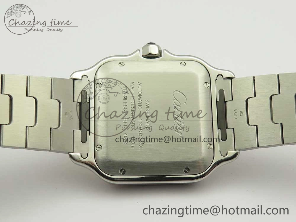 Santos de Cartier 40mm 2018 BVF 1:1 Best Edition RG Bezel White Dial on SS SmartLinks Bracelet MIYOTA 9015