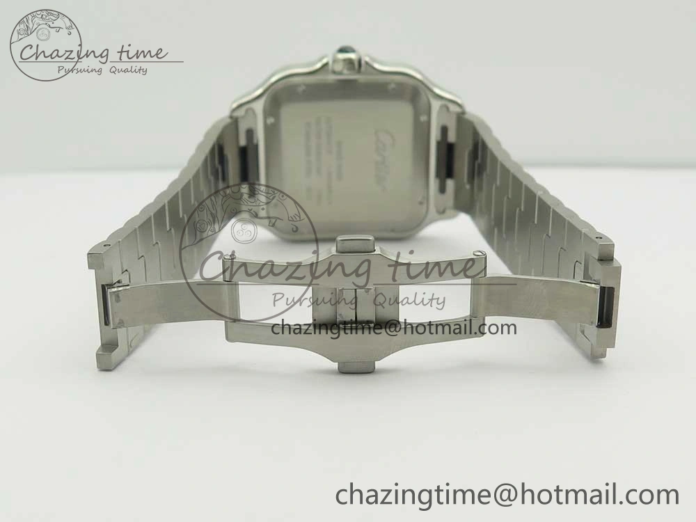 Santos de Cartier 40mm 2018 BVF 1:1 Best Edition RG Bezel White Dial on SS SmartLinks Bracelet MIYOTA 9015