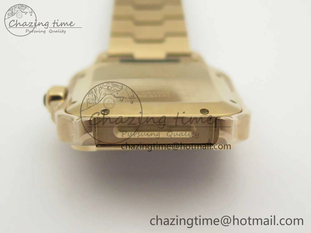Santos de Cartier 40mm 2018 BVF 1:1 Best Edition RG White Dial on RG SmartLinks Bracelet MIYOTA 9015