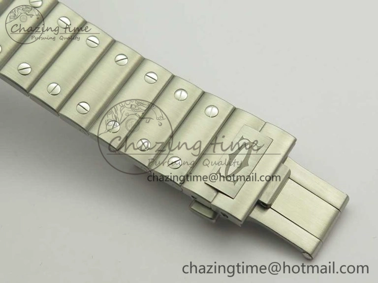 Santos de Cartier 40mm 2018 BVF 1:1 Best Edition White Dial on SS SmartLinks Bracelet MIYOTA 9015