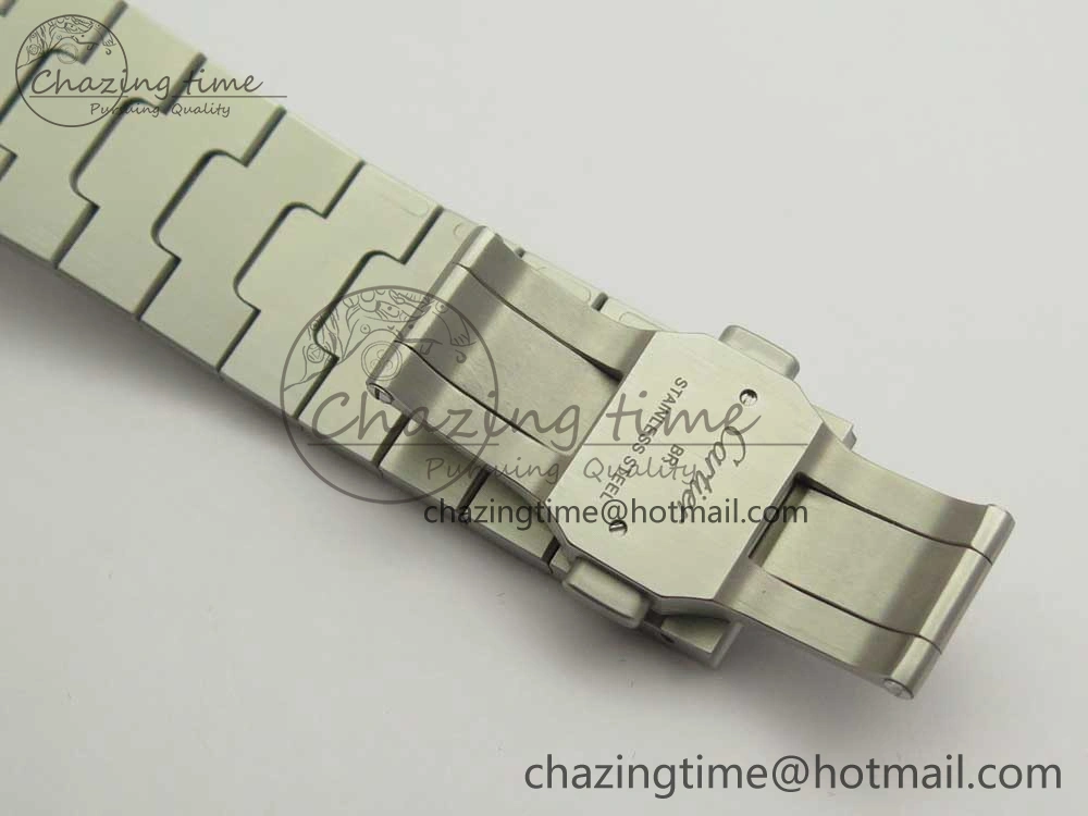 Santos de Cartier 40mm 2018 BVF 1:1 Best Edition White Dial on SS SmartLinks Bracelet MIYOTA 9015