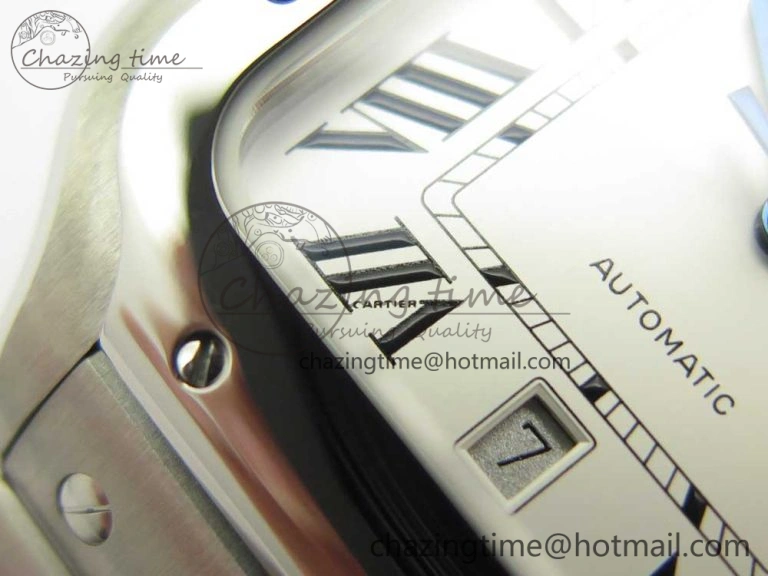 Santos de Cartier 40mm 2018 BVF 1:1 Best Edition White Dial on SS SmartLinks Bracelet MIYOTA 9015
