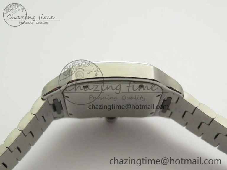 Santos de Cartier 40mm 2018 BVF 1:1 Best Edition White Dial on SS SmartLinks Bracelet MIYOTA 9015