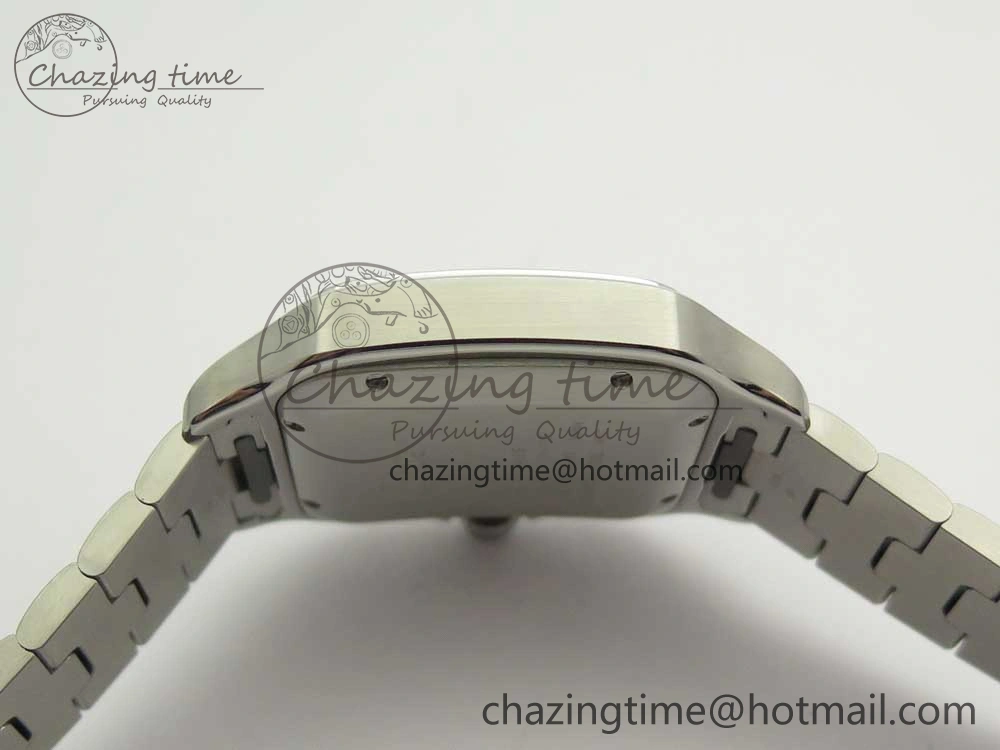 Santos de Cartier 40mm 2018 BVF 1:1 Best Edition White Dial on SS SmartLinks Bracelet MIYOTA 9015