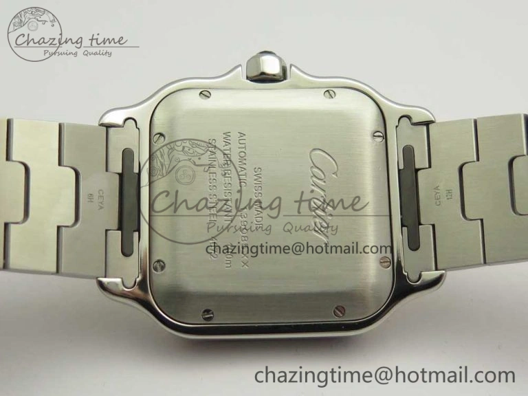 Santos de Cartier 40mm 2018 BVF 1:1 Best Edition YG Bezel White Dial on SS SmartLinks Bracelet MIYOTA 9015